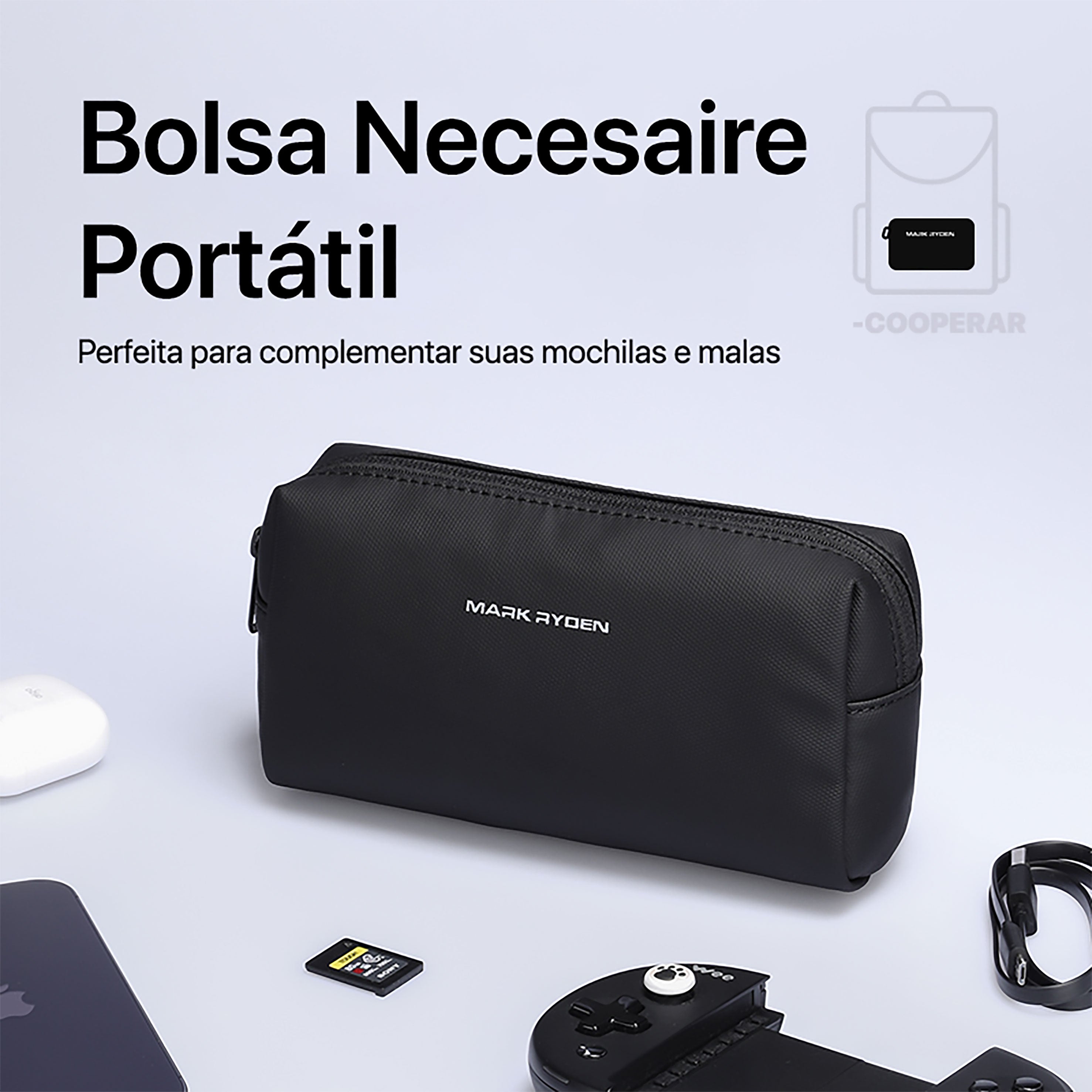 Bolsa Necessaire Portátil Higiene Pessoal Viagem Modelo Travel Buddy Mark Ryden