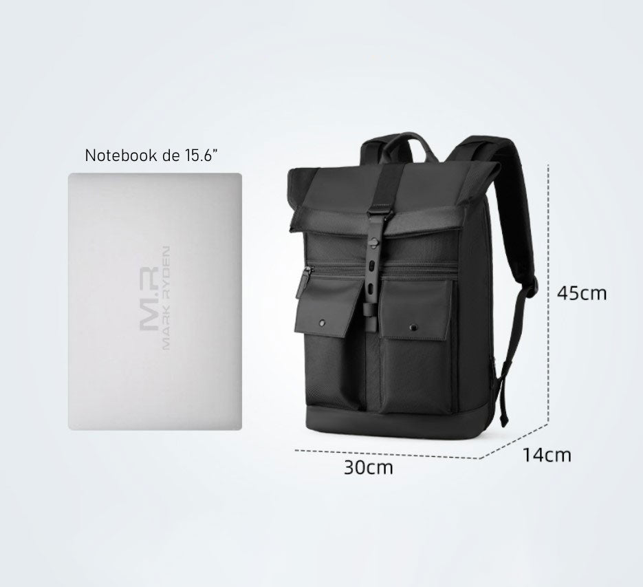 Mochila Executiva Expansível para Notebook 15.6" Modelo Onyx Edition Mark Ryden