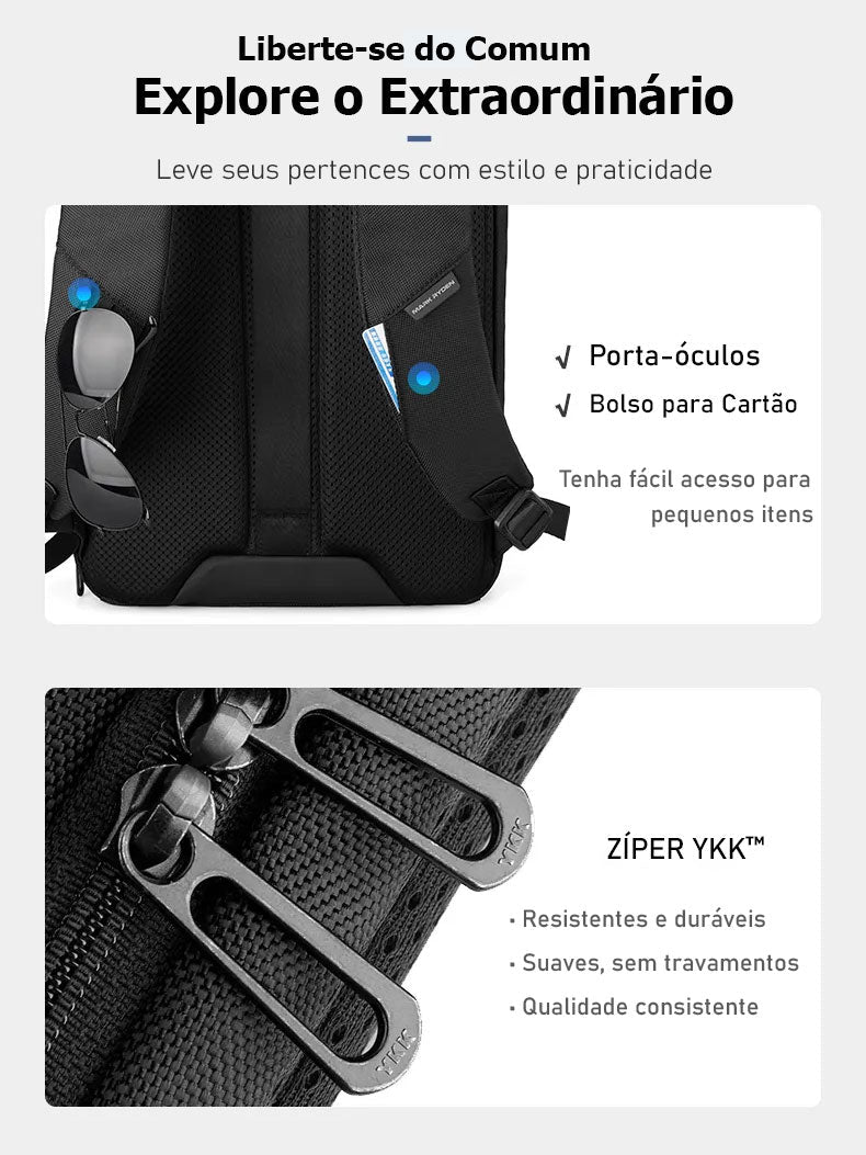 Mochila Executiva Expansível para Notebook 15.6" Modelo Onyx Edition Mark Ryden