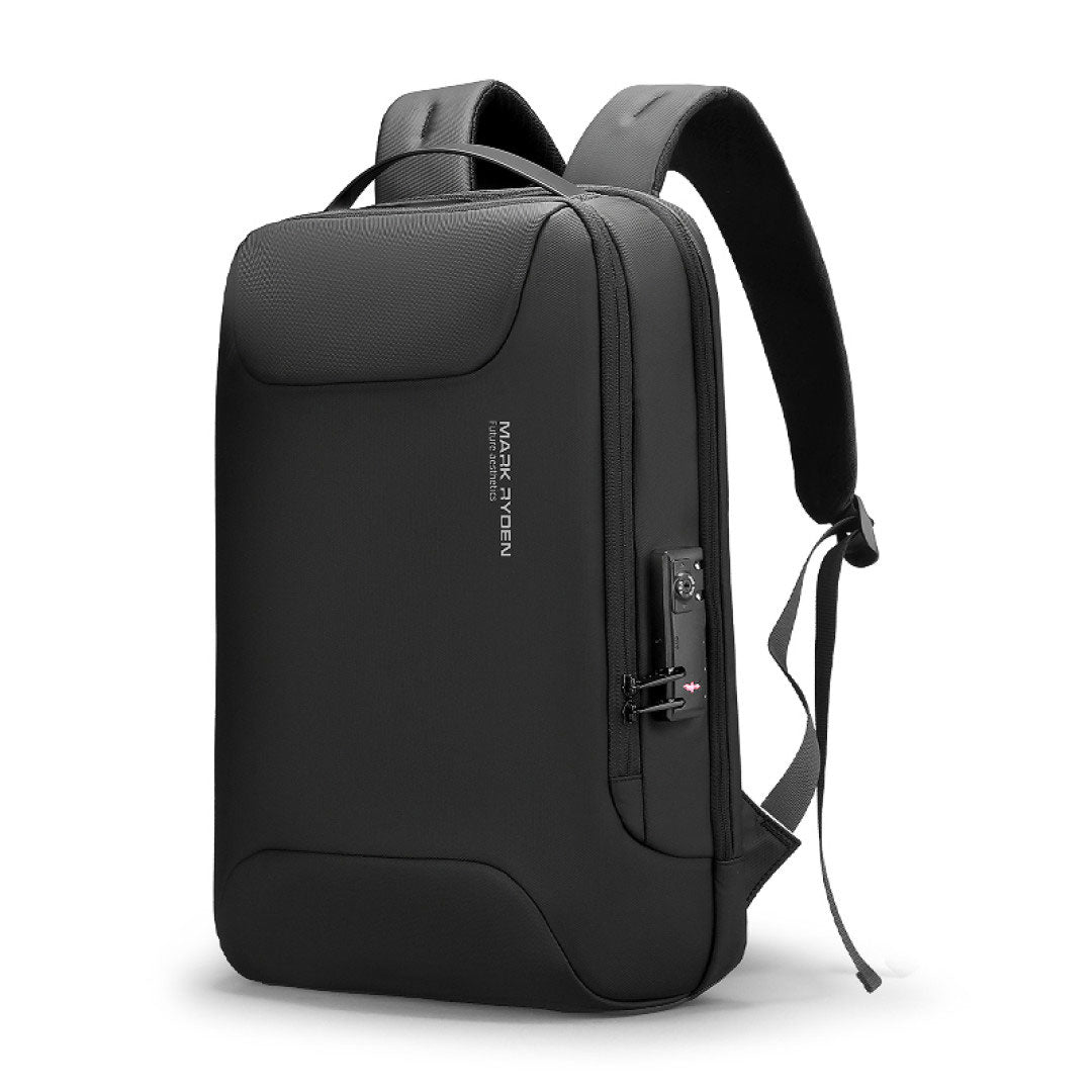 Mochila Executiva com Trava TSA À Prova d'Água p/ Notebook 15.6" Modelo City Black Mark Ryden