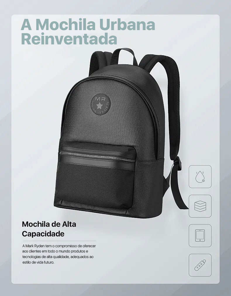 Mochila Casual Estudante Notebook 15.6 Modelo City Adventurer Mark Ryden