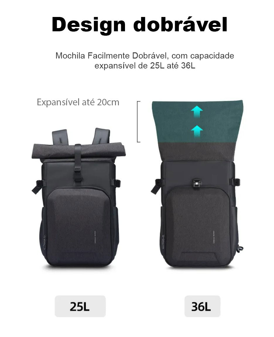 Mochila Para Fotógrafos Expansível Lentes Câmera Profissional Ultra Resistente Modelo ExpandoShot Pro Mark Ryden