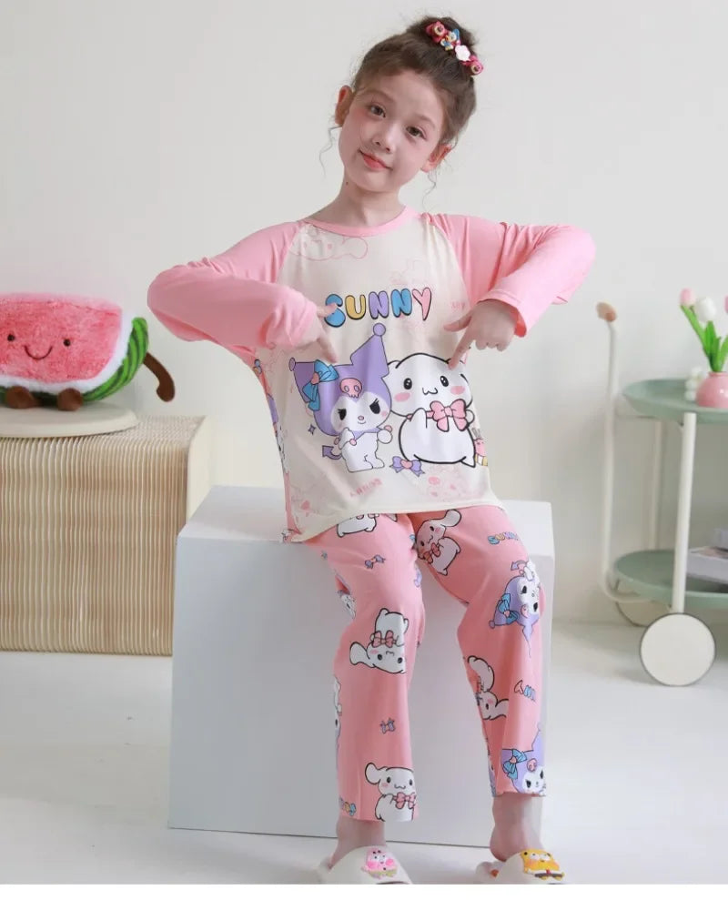 Pijama Infantil Kawaii Sanrio - Cinnamoroll, Kuromi & My Melody