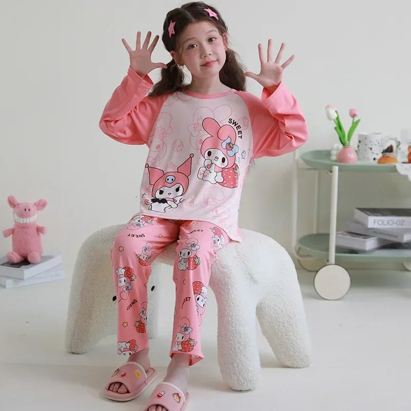 Pijama Infantil Kawaii Sanrio - Cinnamoroll, Kuromi & My Melody