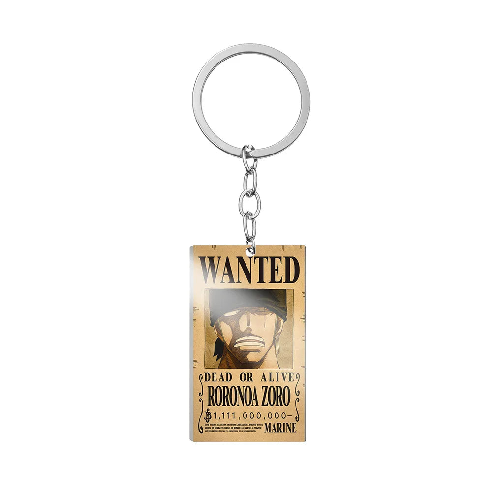 Chaveiro Cartaz Wanted, One Piece