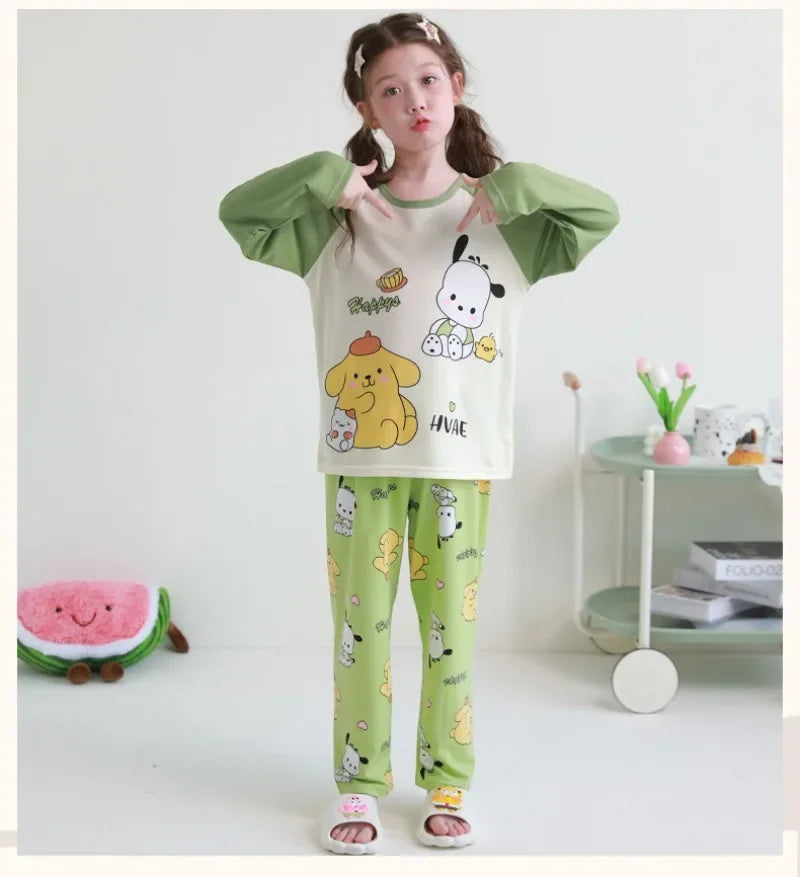 Pijama Infantil Kawaii Sanrio - Cinnamoroll, Kuromi & My Melody