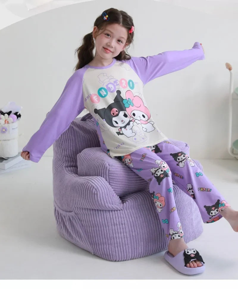 Pijama Infantil Kawaii Sanrio - Cinnamoroll, Kuromi & My Melody