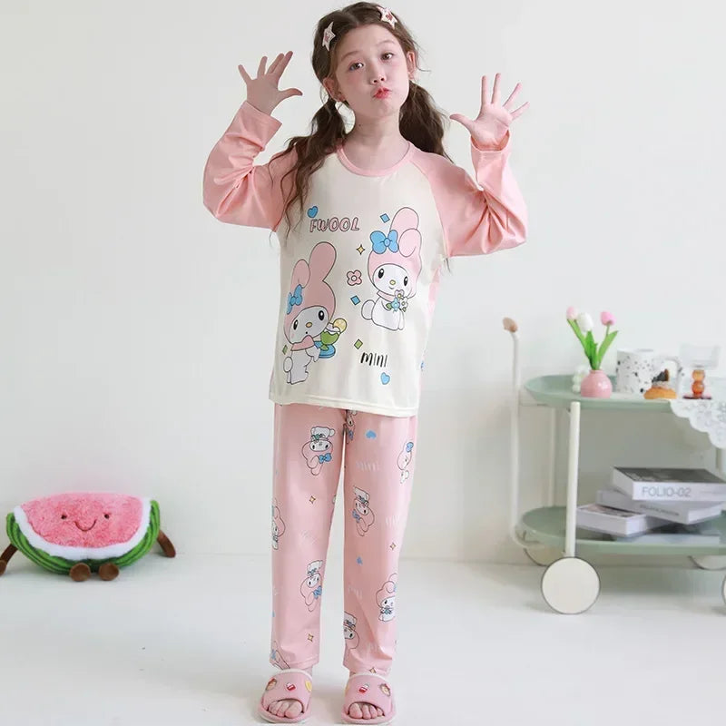 Pijama Infantil Kawaii Sanrio - Cinnamoroll, Kuromi & My Melody