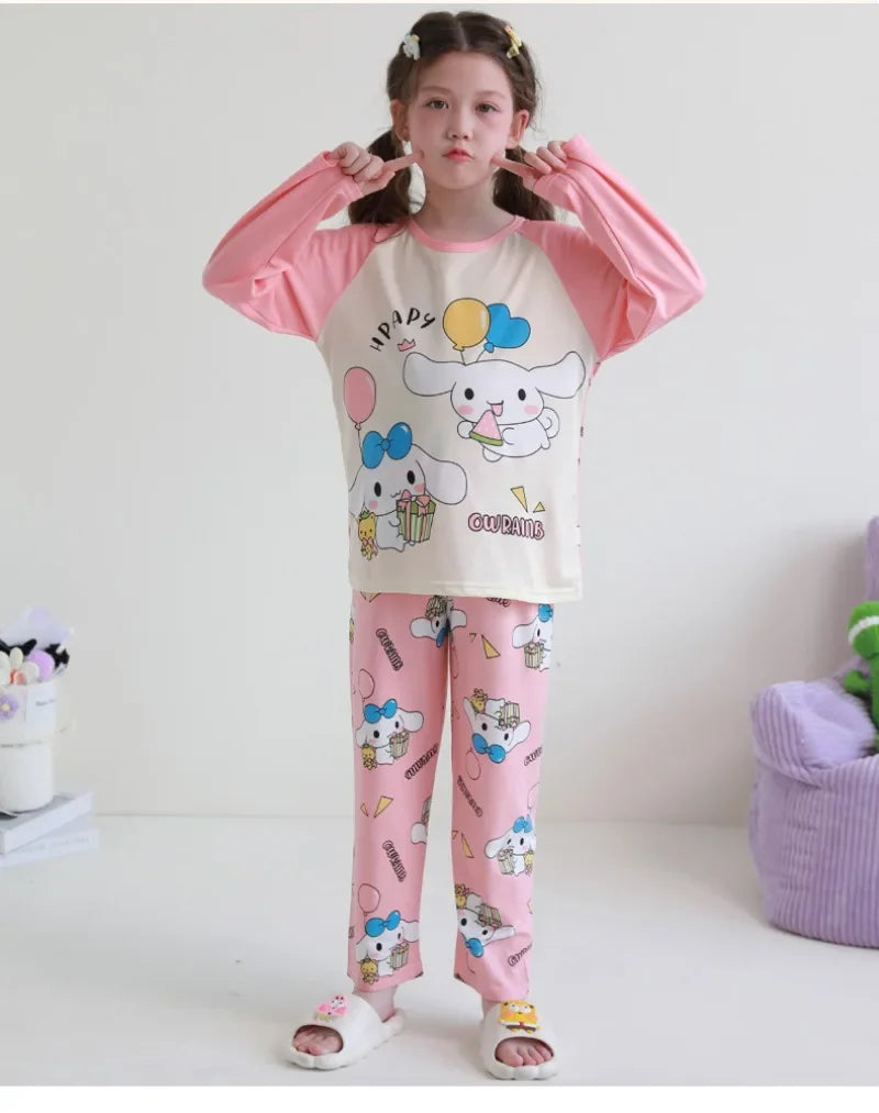 Pijama Infantil Kawaii Sanrio - Cinnamoroll, Kuromi & My Melody