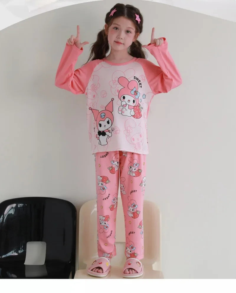 Pijama Infantil Kawaii Sanrio - Cinnamoroll, Kuromi & My Melody