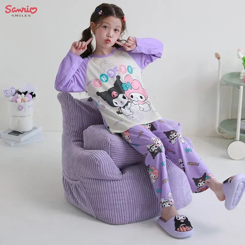 Pijama Infantil Kawaii Sanrio - Cinnamoroll, Kuromi & My Melody