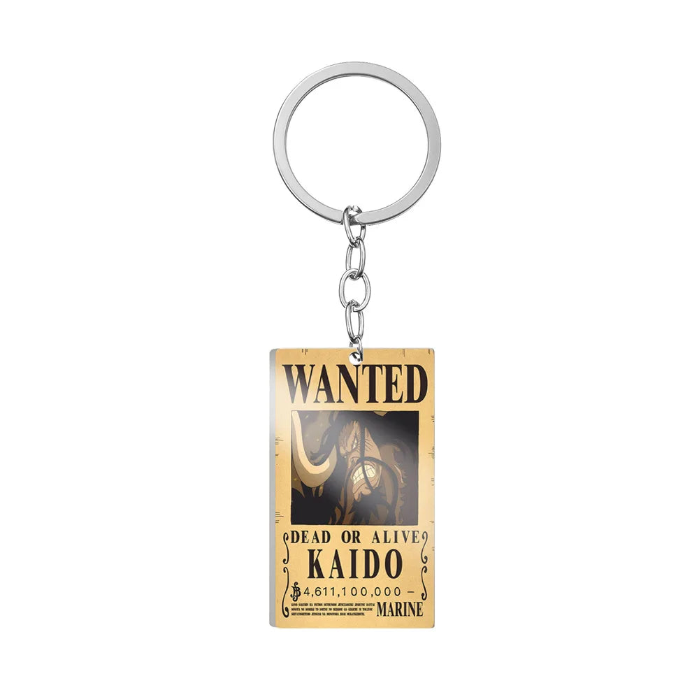 Chaveiro Cartaz Wanted, One Piece