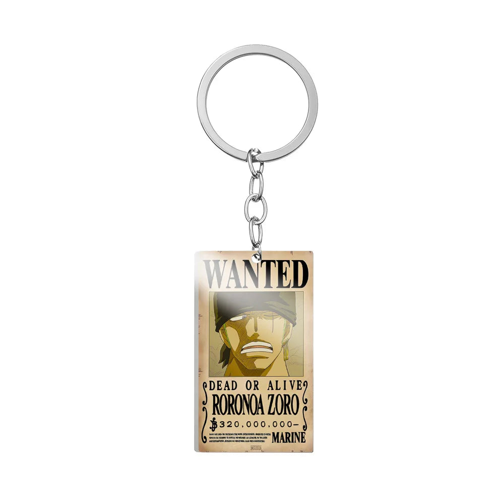 Chaveiro Cartaz Wanted, One Piece