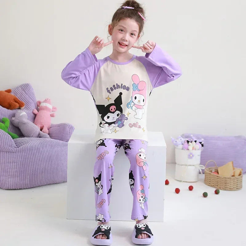 Pijama Infantil Kawaii Sanrio - Cinnamoroll, Kuromi & My Melody