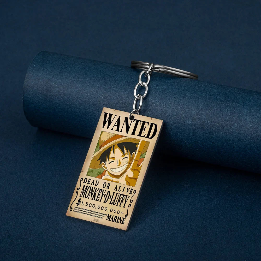 Chaveiro Cartaz Wanted, One Piece