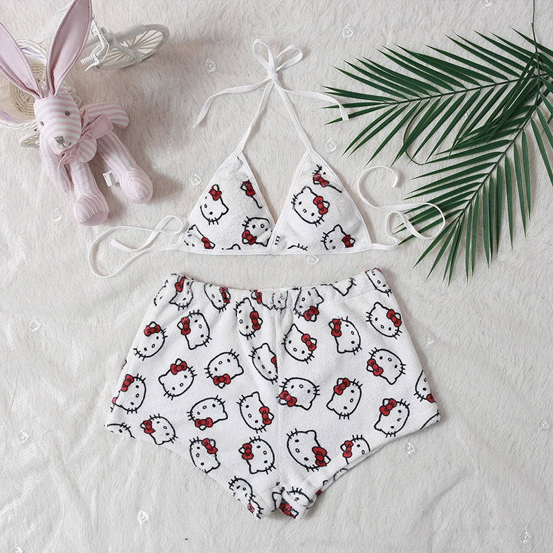 Conjunto Sutiã e Shorts Soft Kitty