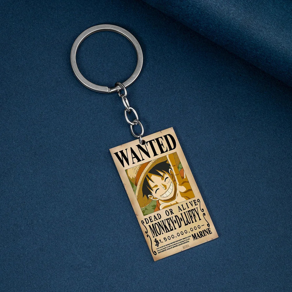 Chaveiro Cartaz Wanted, One Piece