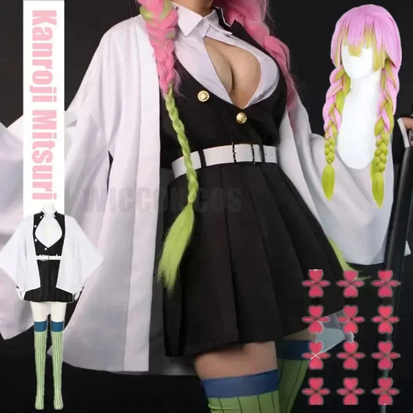 Fantasia Cosplay Adulto/Infantil Kanroji Mitsuri