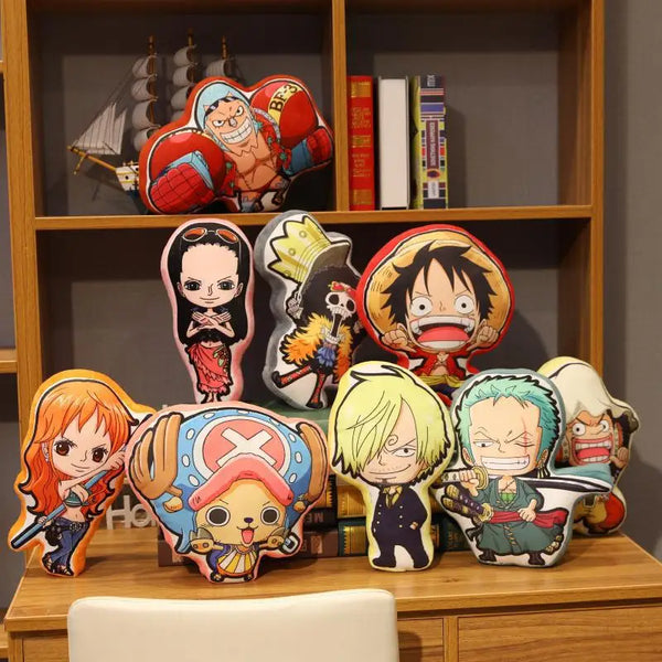 Almofada 3D Pirata Kawaii: Luffy e Amigos