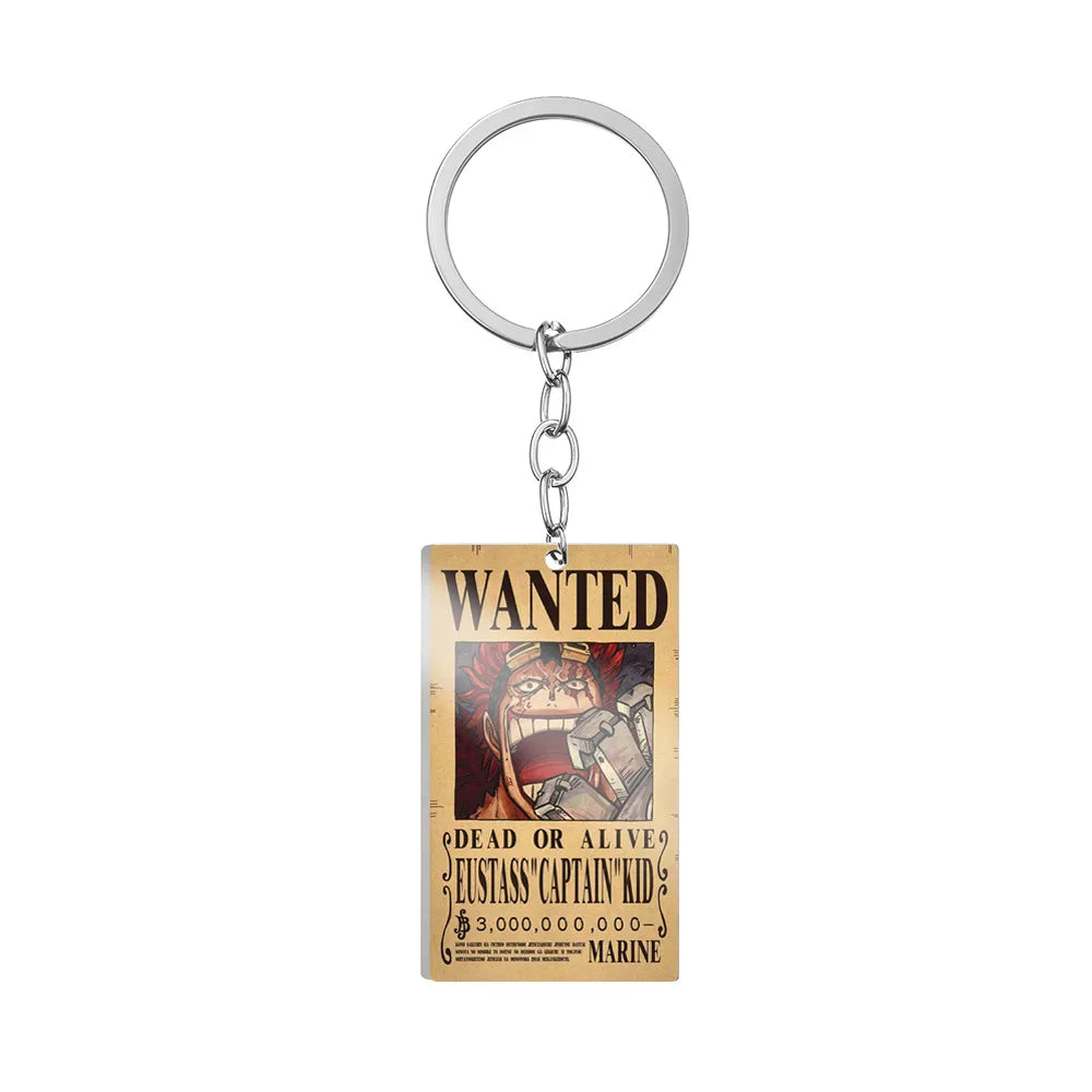 Chaveiro Cartaz Wanted, One Piece