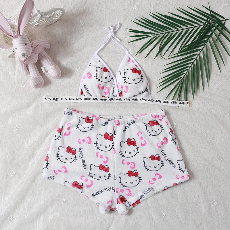 Conjunto Sutiã e Shorts Soft Kitty