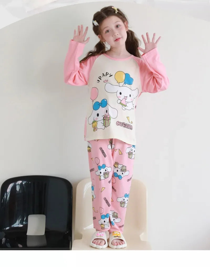 Pijama Infantil Kawaii Sanrio - Cinnamoroll, Kuromi & My Melody