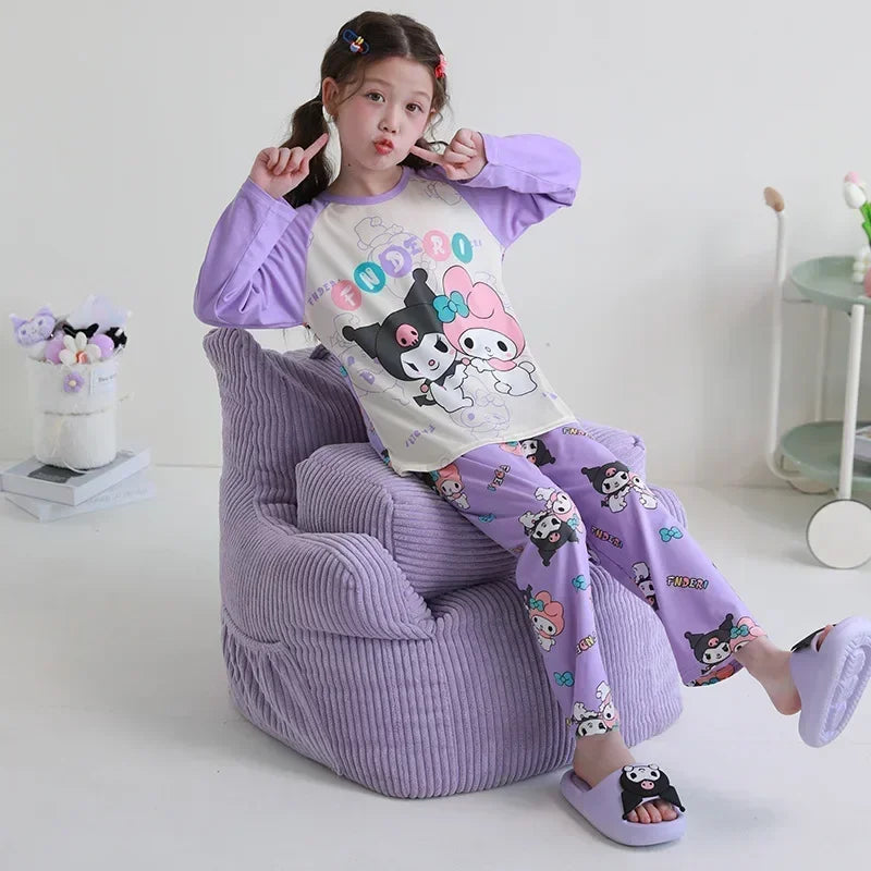 Pijama Infantil Kawaii Sanrio - Cinnamoroll, Kuromi & My Melody