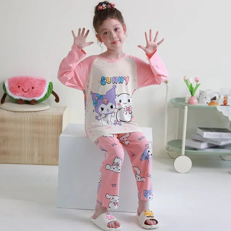 Pijama Infantil Kawaii Sanrio - Cinnamoroll, Kuromi & My Melody