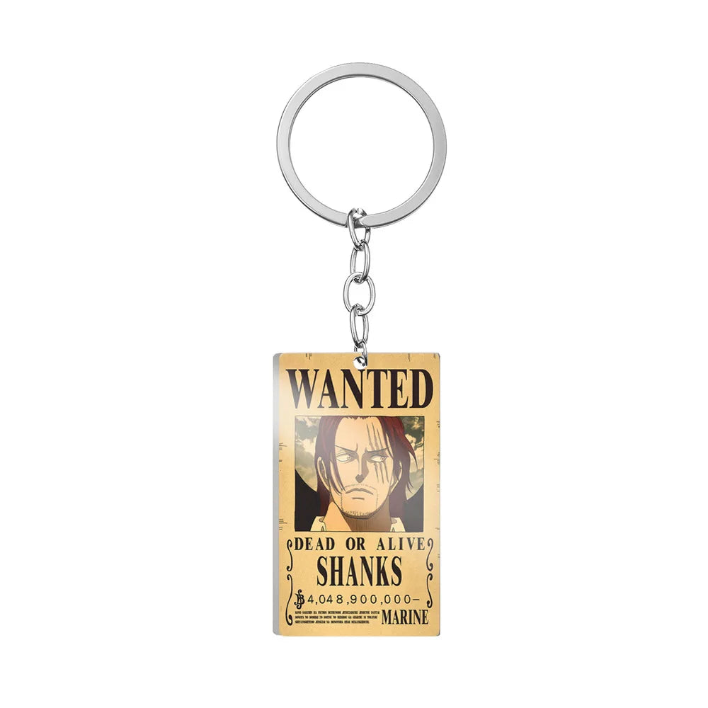 Chaveiro Cartaz Wanted, One Piece