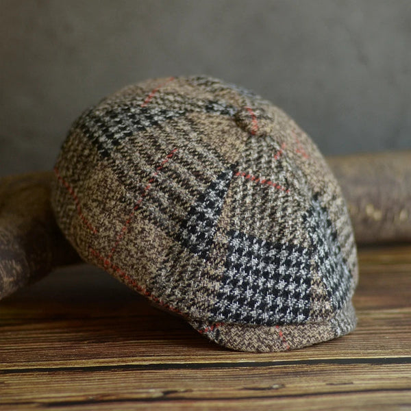 Autumn Winter Men's Newsboy Hat Wool Blend Male Beret Men And Women England Gatsby Retro Hat Driver Flat Cap GatoGeek 