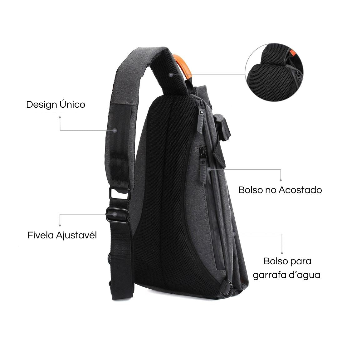 Bolsa Compacta Multifuncional com USB Bolsas e Mochilas GatoGeek 