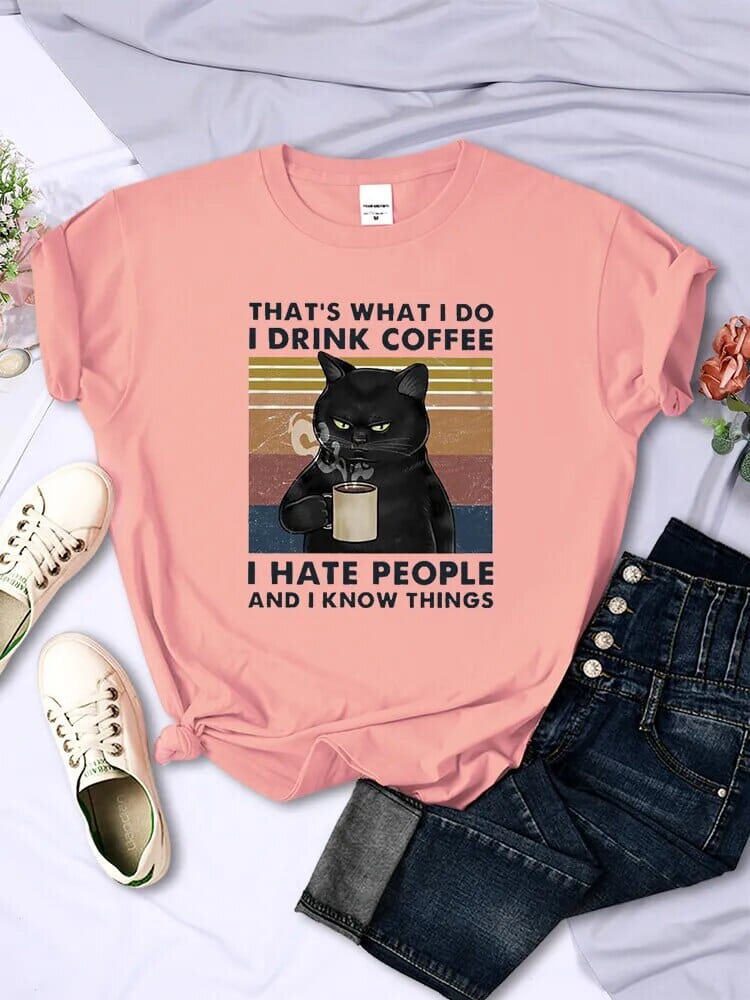 Camiseta Coffe & Cat Camiseta GatoGeek 