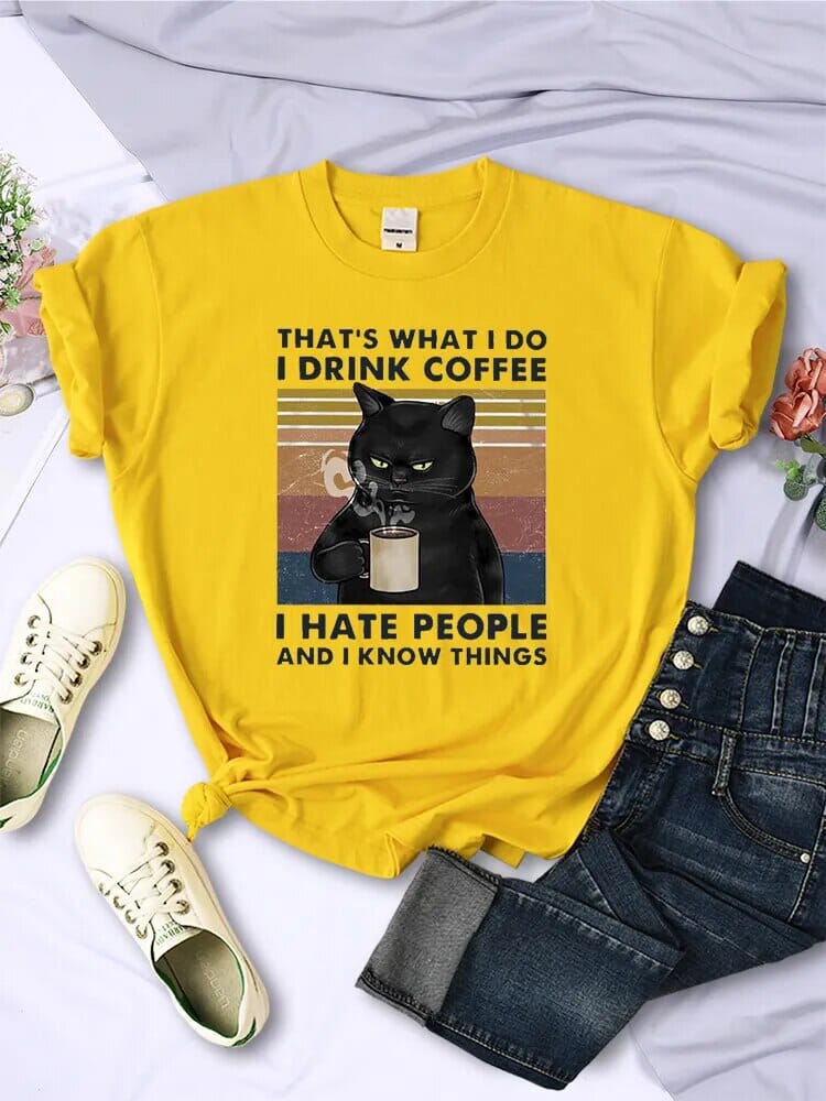 Camiseta Coffe & Cat Camiseta GatoGeek Amarelo PP (S) 