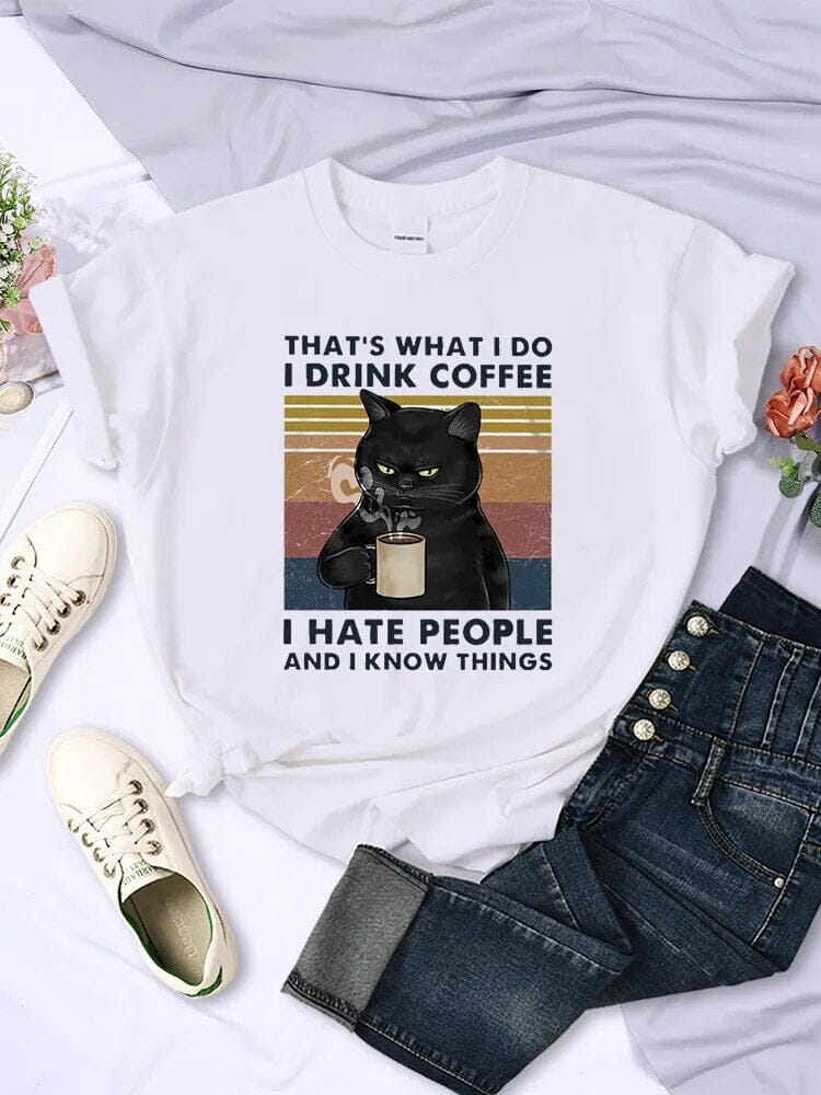 Camiseta Coffe & Cat Camiseta GatoGeek Branca PP (S) 