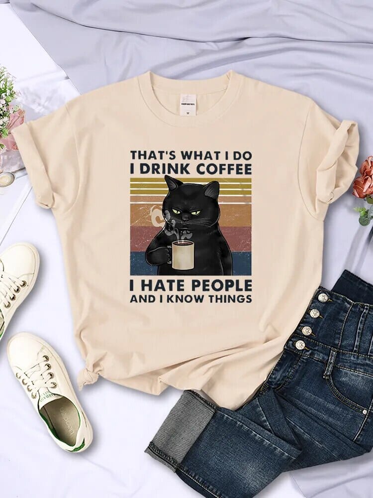 Camiseta Coffe & Cat Camiseta GatoGeek Cáqui PP (S) 