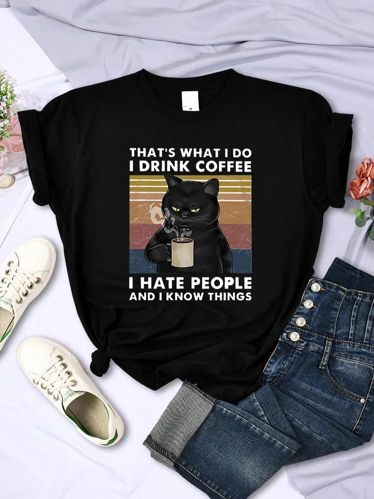 Camiseta Coffe & Cat Camiseta GatoGeek Preto PP (S) 