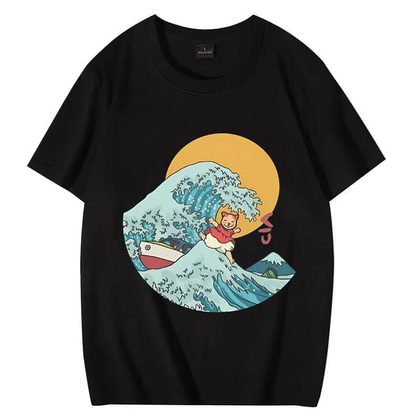 Camiseta Magic Wave Kawaii Side Preto PP (S) 