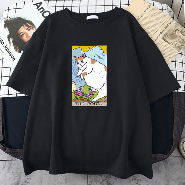 Camiseta The Fool Sad Cat Camiseta GatoGeek Preta PP (S) 