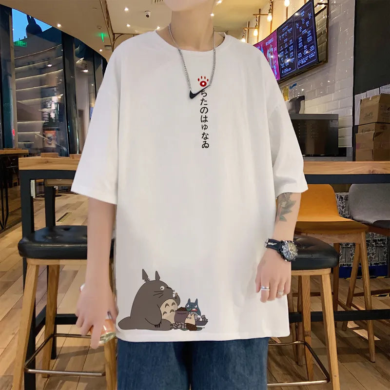 Camiseta Totoro Ghibli Camiseta GatoGeek Branco EXG (4XL) 