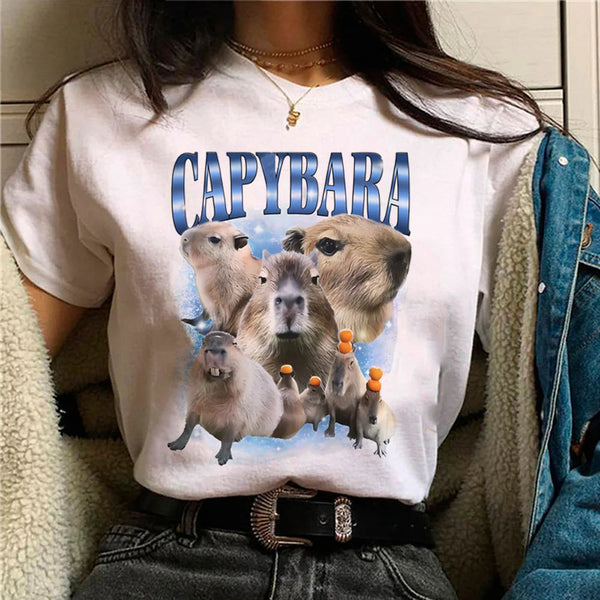 Camiseta Vintage Capybara Kawaii Side 