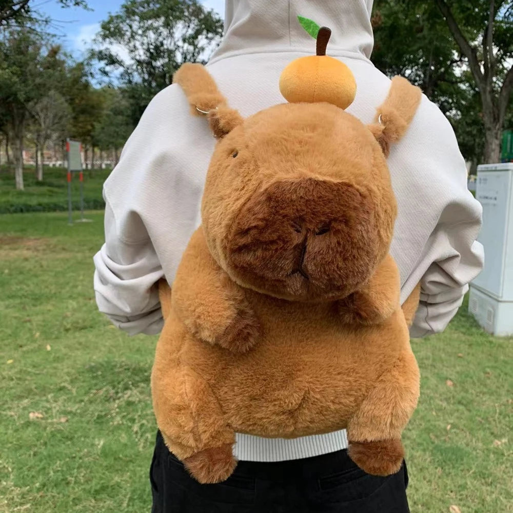 Capybara Plush Backpack Kawaii Fashion Plushie Doll Fur Bag Children's Bag Shoulder Bag Mini Knapsack Bags Gifts For Girlfriend GatoGeek 