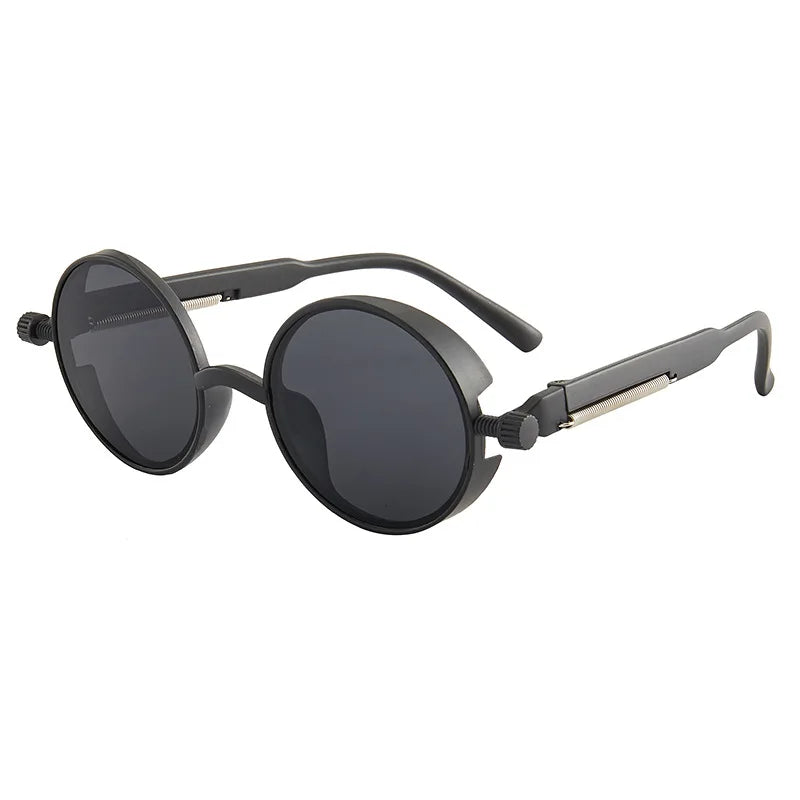 Classic Gothic Steampunk Sunglasses Luxury Brand Designer High Quality Men and Women Retro Round Pc Frame Sunglasses GatoGeek 1 