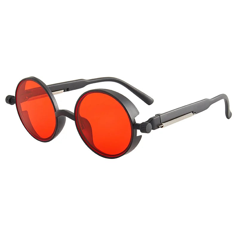 Classic Gothic Steampunk Sunglasses Luxury Brand Designer High Quality Men and Women Retro Round Pc Frame Sunglasses GatoGeek 3 