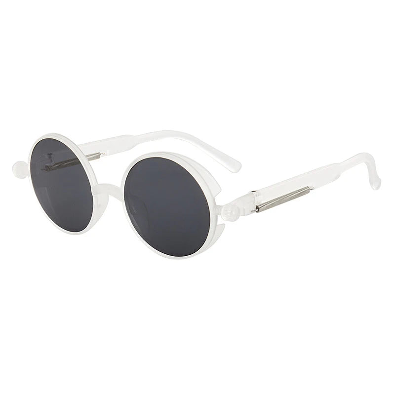Classic Gothic Steampunk Sunglasses Luxury Brand Designer High Quality Men and Women Retro Round Pc Frame Sunglasses GatoGeek 9 