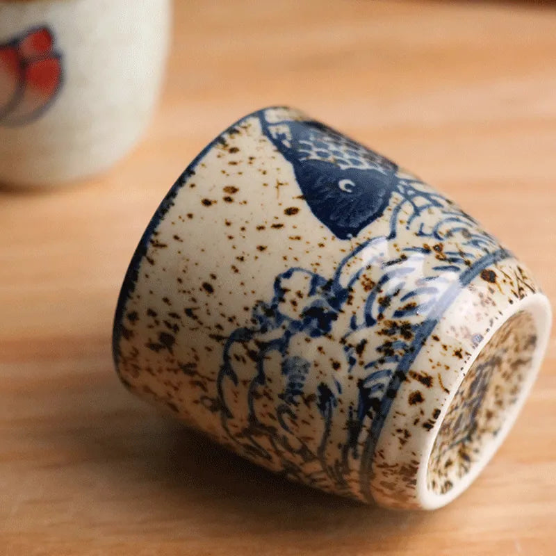 Copo de Cerâmica Estilo Japonês Copo GatoGeek 
