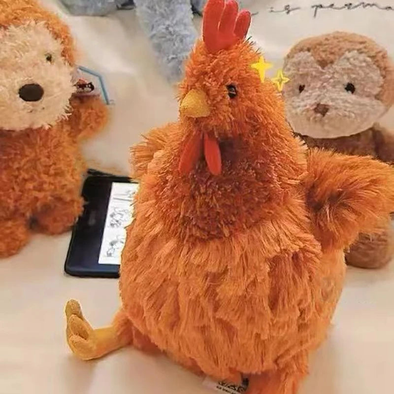 Creative Simulation Funny Plush Chicken Toys Cute Soft Stuffed Chicken Home Room Decor Dolls For Kid Birthday Christmas Gifts GatoGeek 