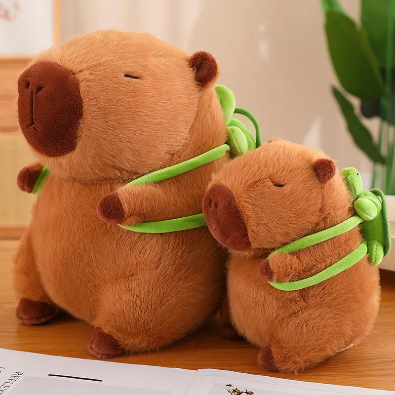 Cute Capybara With Backpack Plush Toys Sitting Lovely Cartoon Animals Stuffed Dolls Holiday Gift Home Decor Sofa Plush Pillows GatoGeek 
