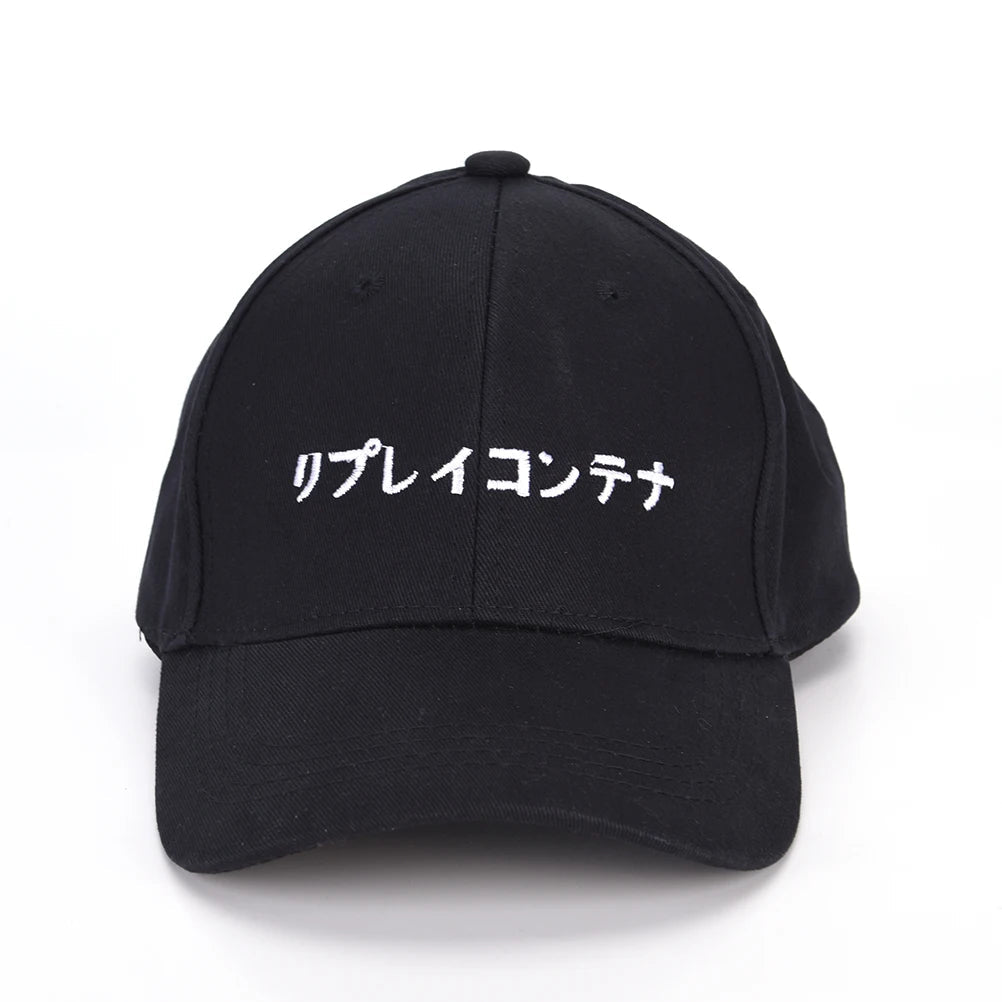 Fashion Snapback Caps Men Solid Japanese Letter Adjustable Baseball Hats For Men Women Hip Hop Baseball Cap GatoGeek 