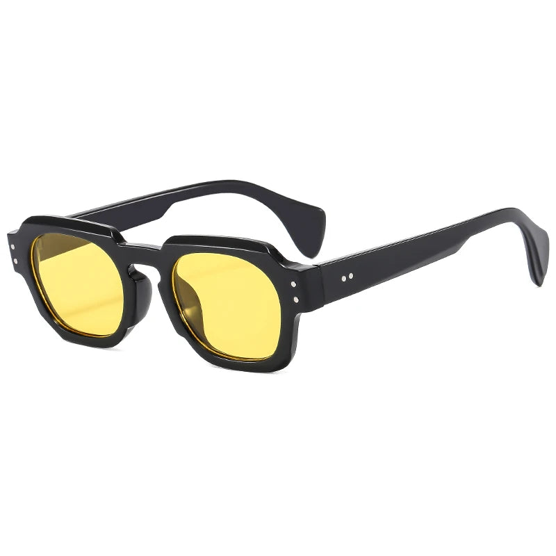 Fashion Square Women Luxury Brand Sunglasses Retro Designer Men Trending Black Grey Sun Glasses Shades UV400 GatoGeek black yellow show as picture 