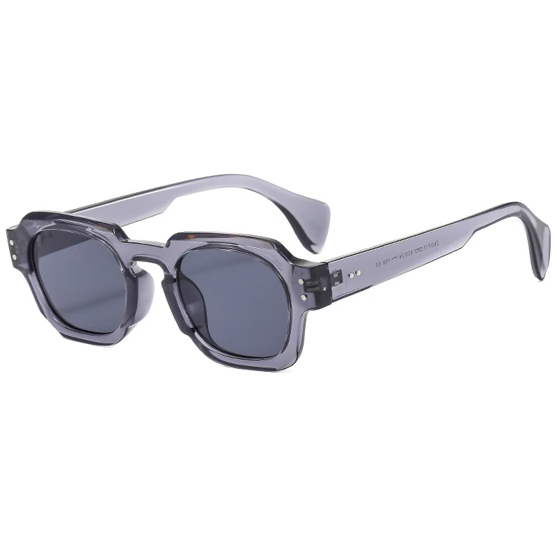 Fashion Square Women Luxury Brand Sunglasses Retro Designer Men Trending Black Grey Sun Glasses Shades UV400 GatoGeek grey show as picture 